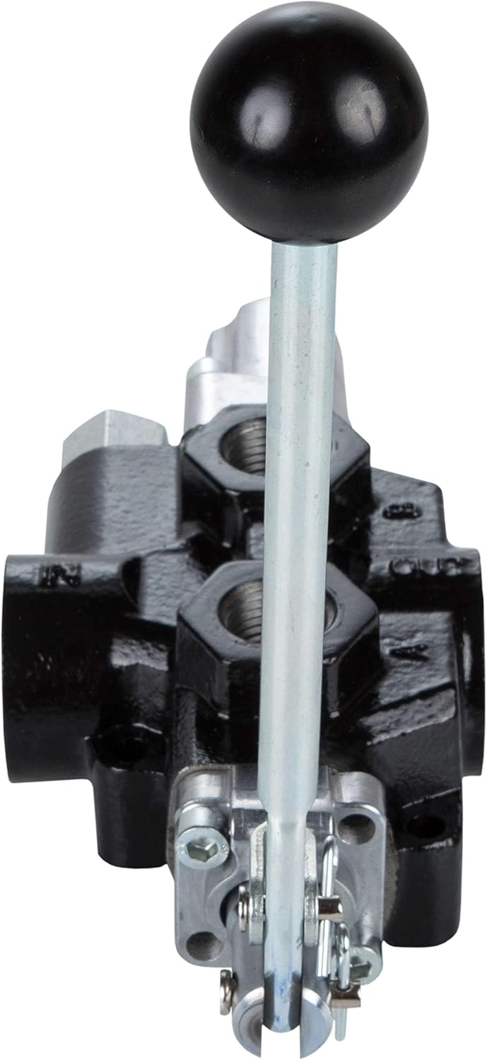 RuggedMade 18 GPM Hydraulic Log Splitter Valve, Auto Return Detent Relief Control Lever 3000 PSI
