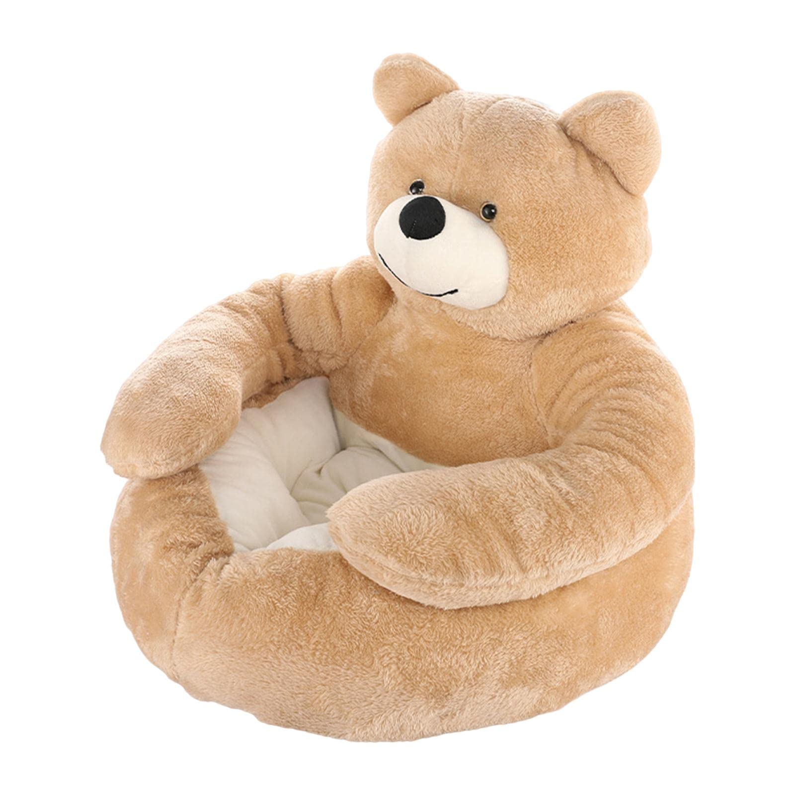 Coussin pour chiens en peluche avec housse amovible et rembourrage épais