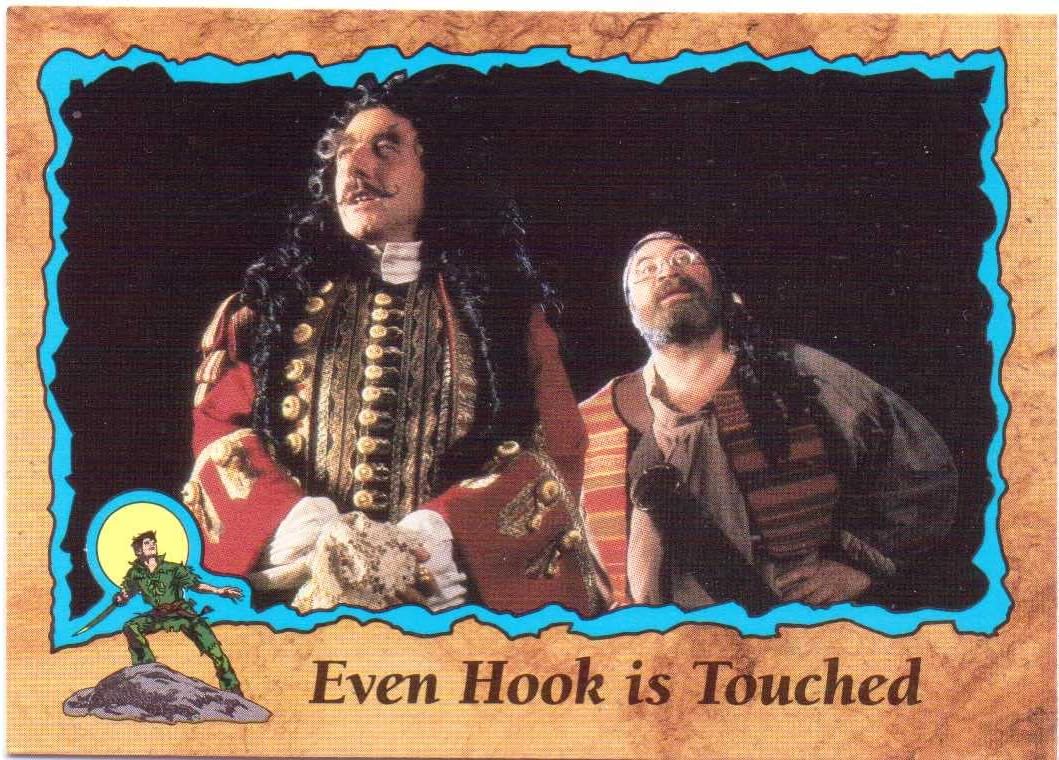 1992 Topps Hook Trading Card #63- Captain Hook, Dustin Hoffman, Bob Hoskins, Smee, Even Hook is Touched