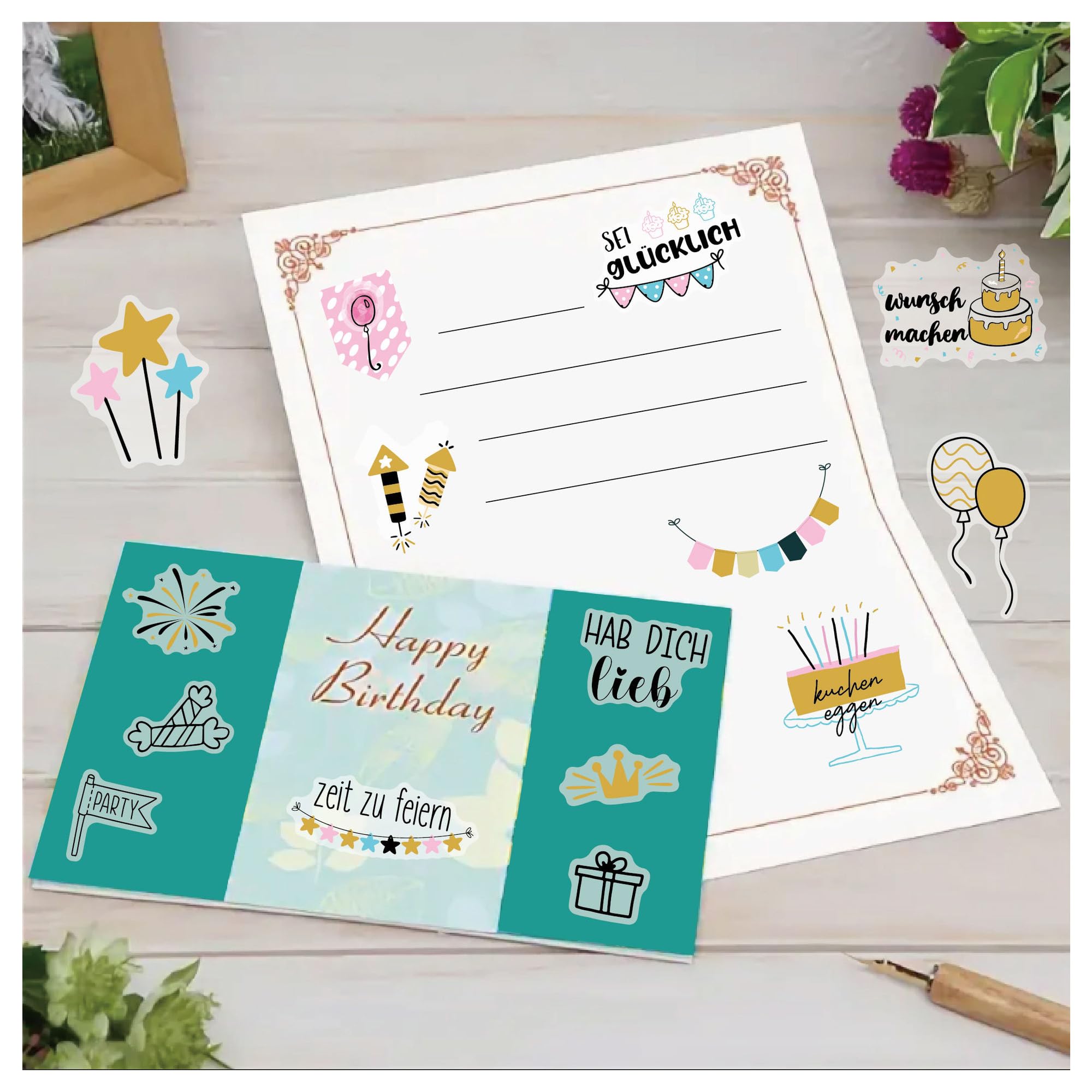 Lot De 240 Autocollants Pour Anniversaire, Autocollants