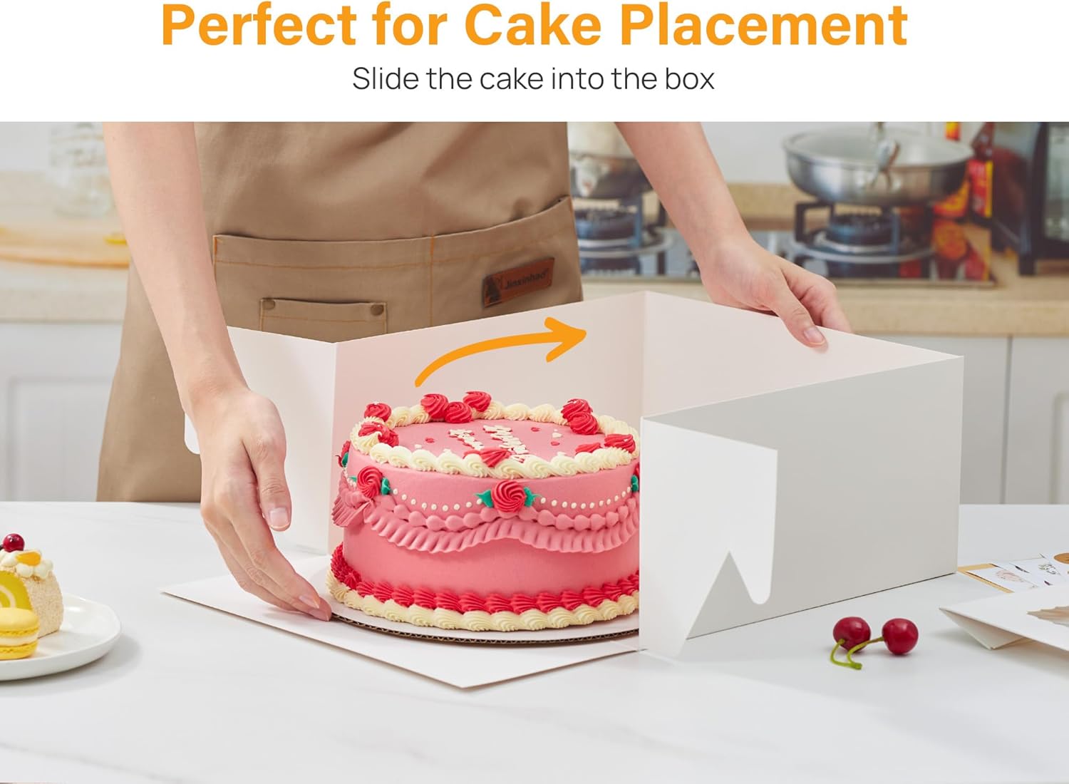 Cake Boxes, 12x12x6 Inches Cake Box with Window, White Bakery Boxes
