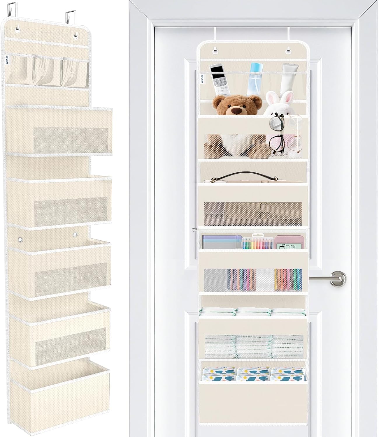 Over The Door Organizer Storage Large Capacity Hanging Bedroom Storage