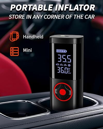 Miniatura 4 de Compresor de aire portátil del inflador del neumático, bomba de aire portátil 150PSI