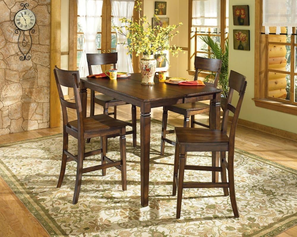 Barrister Butterfly Leaf Counter Height Table by Ashley Furniture Tables