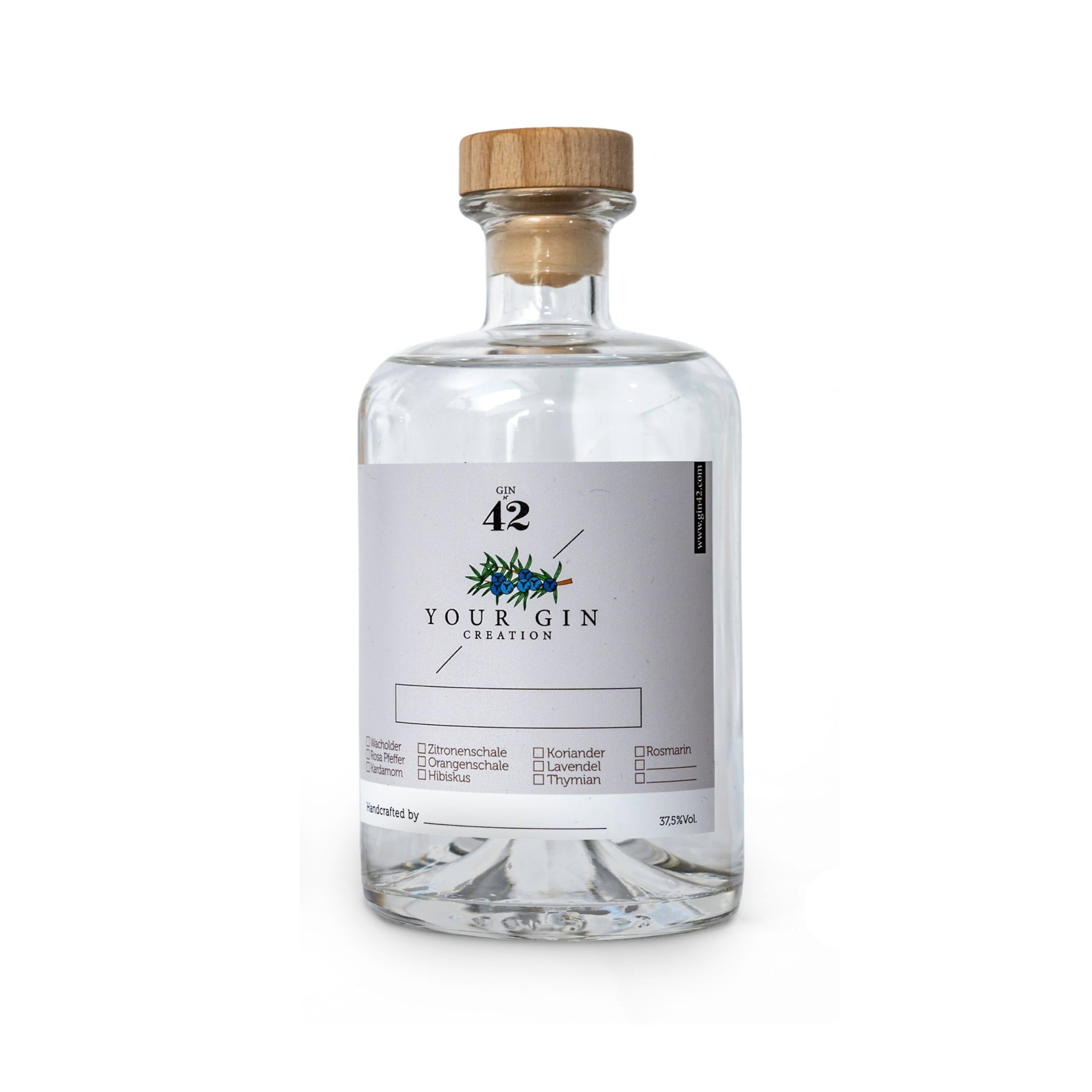 Neutralalkohol 37,5% Vol. von Gin 42-500 ml Basisalkohol für Gin Selbermachen, DIY-Spirituosen & Liköre - Ideal für Gin-Do-It-Youself-Sets - Ansatzalkohol für Whisky
