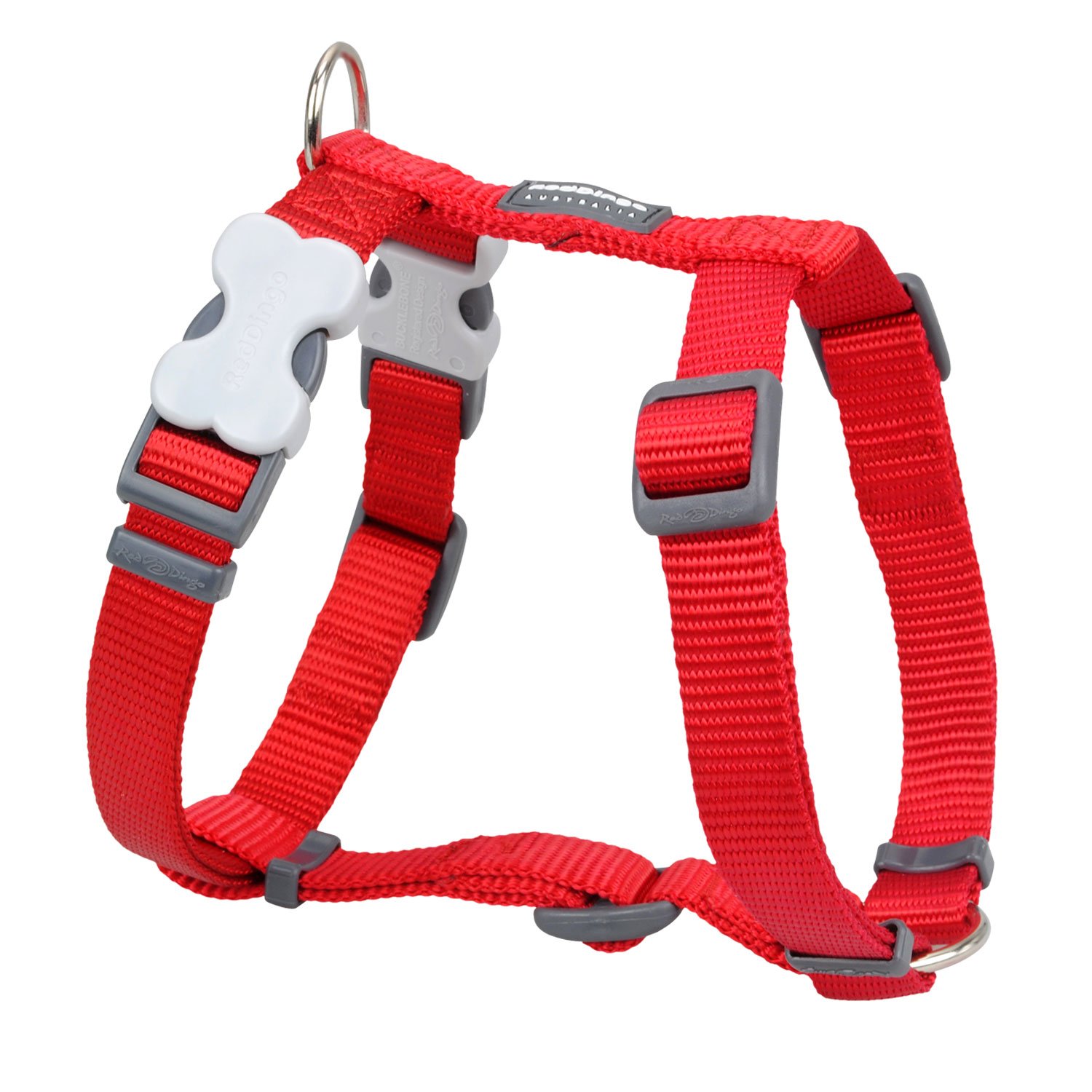 Red Dingo - Petral Perro, Arnés para Perros Liso, Rojo, Cuello: 30-48cm, Cuerpo: 37-55cm