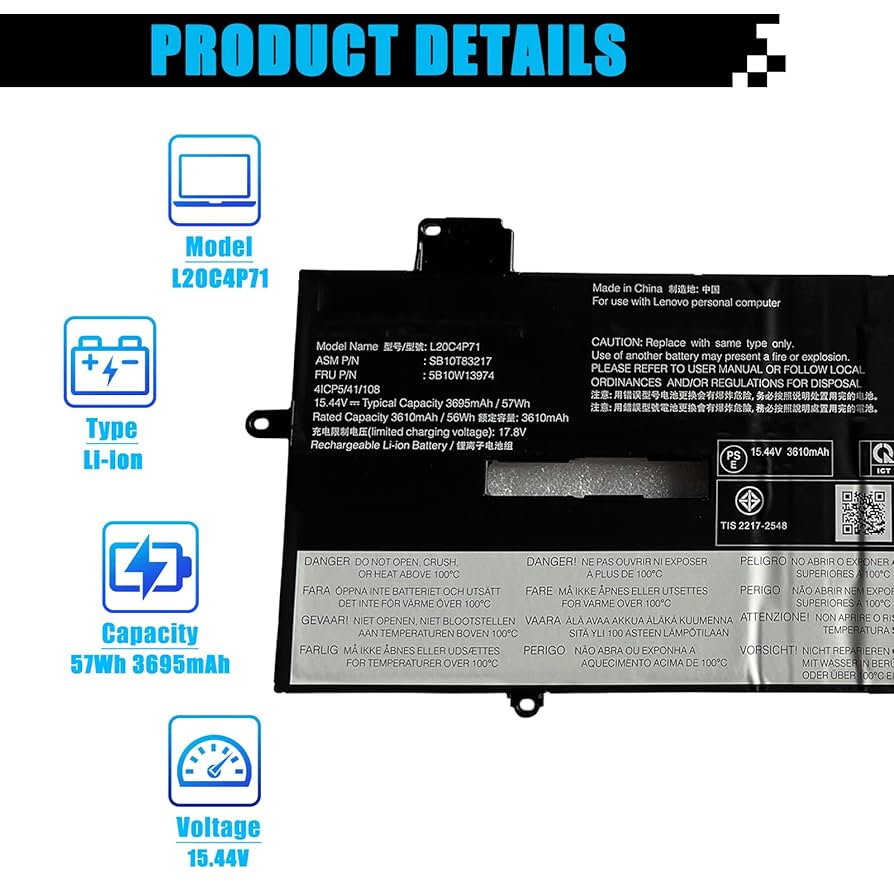 Amazon.com: AOMKA L20C4P71 Laptop Battery Replacement for