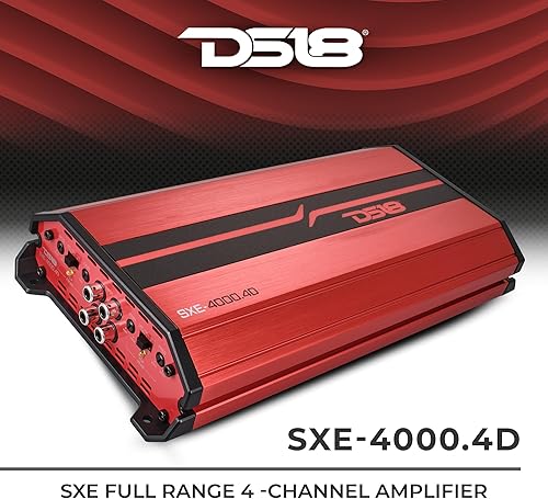 Miniatura 30 de DS18 SXE-1200.4/BK Amplificador de coche estéreo de rango completo clase A/B 4 canales 60x4 RMS @4 OHM 1200 vatios - Amplificador potente y compacto