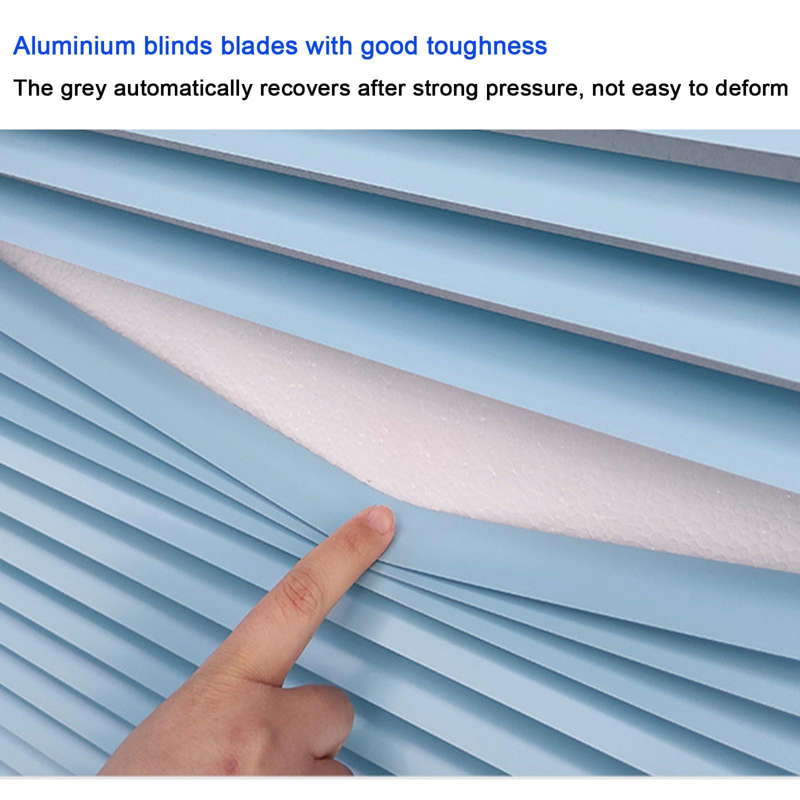 Persianas Venecianas De Aluminio,Persianas Horizontales para Ventanas,Persianas De Lamas De Aluminio De 25mm Antiuv,Persianas Oscurecedoras para Hogar,Oficina,Baño,Salon,Blue-135x175cm/53x69in