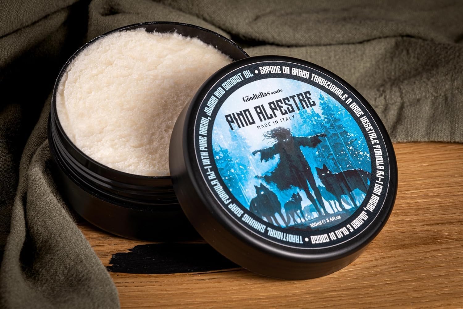 The Goodfellas’ Smile PINO ALPESTRE (Alpine Pine) Italian Shaving Soap – Artisan Semi-Soft Soap for Rich Brush Lather, Wet Shave Routines & Razor Prep - Image 2