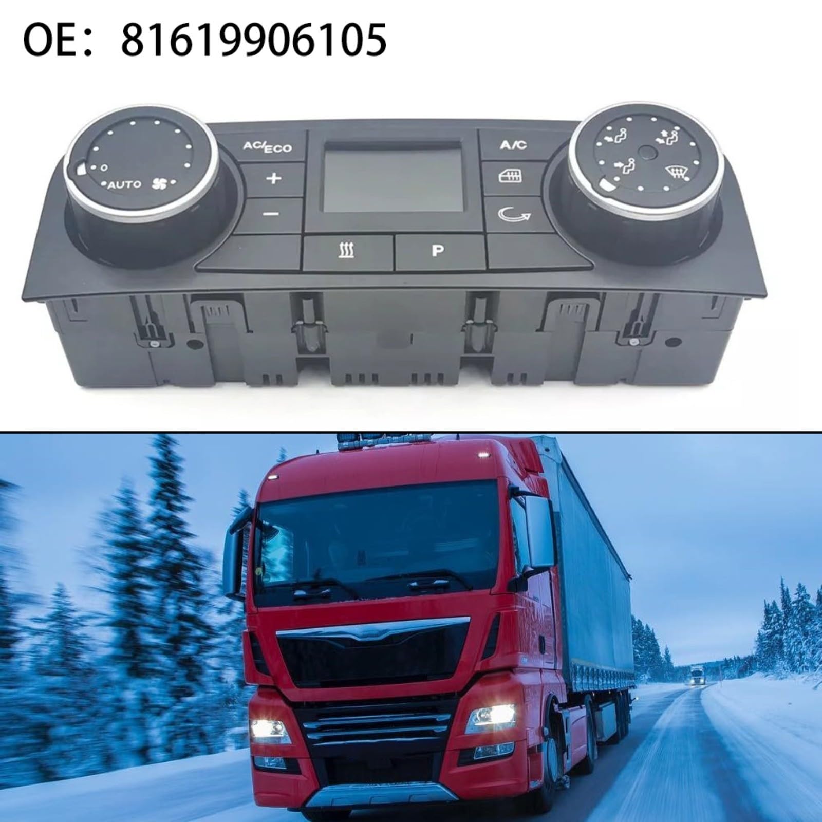 Panel de interruptores de control de clima del calentador de aire acondicionado, para camiones MAN TGS TGX TGL TGM