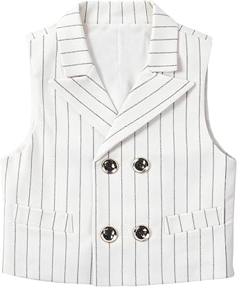 Boys Formal Suit Vest Solid Vest for Toddler Kids Formal Wedding Outfit