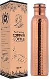 ANCIENTIMPEX Pure Copper Hammered Water Bottle 1000ml | Leak-Proof Seamless Copper Bottle for Ayurvedic Health Benefits, Detox & Daily Hydration | Eco-Friendly BPA-Free Drinking Bottle - 1