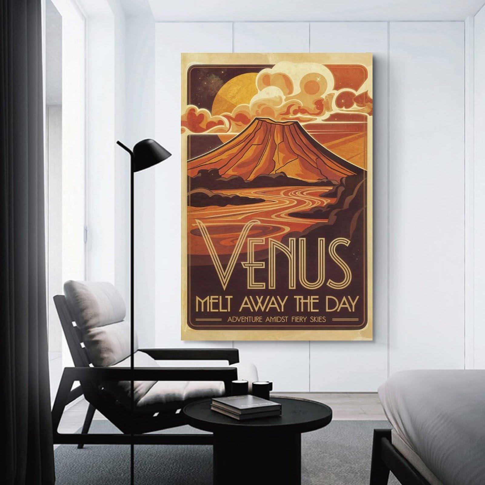 Junmoney Venus Travel Wall Picture Print 24x36inch(60x90cm), for Bedroom Decor, Cosy Corners Or Studios, Home Artwork with A Soft Interior Feel