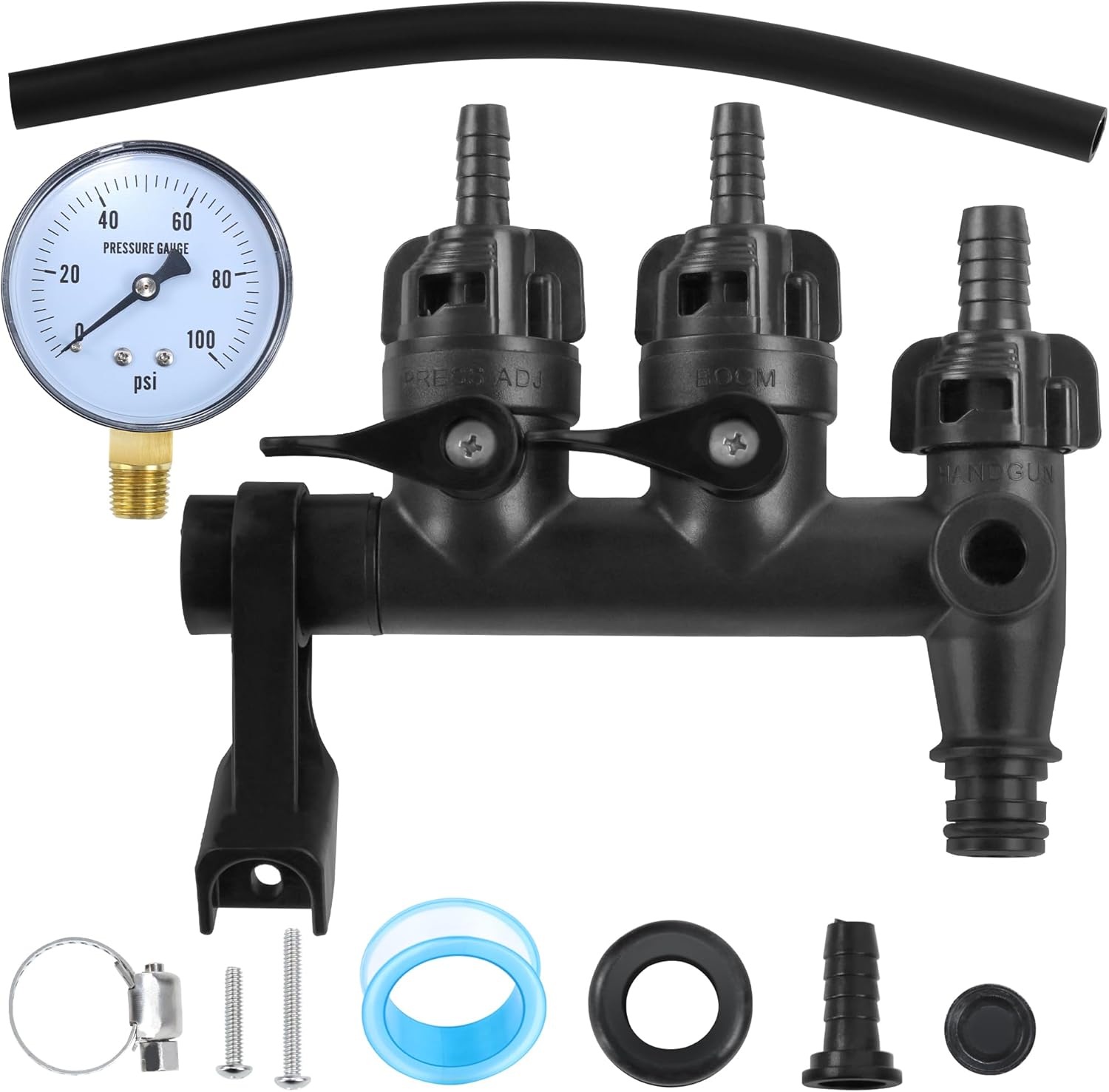 Sprayer Manifold Kit(Replace for 7771967), Compatible with Fimco Current and Previous Sprayers, Leak-Proof with Quick Connect and Integrated Shut-Off Valves (9.8")
