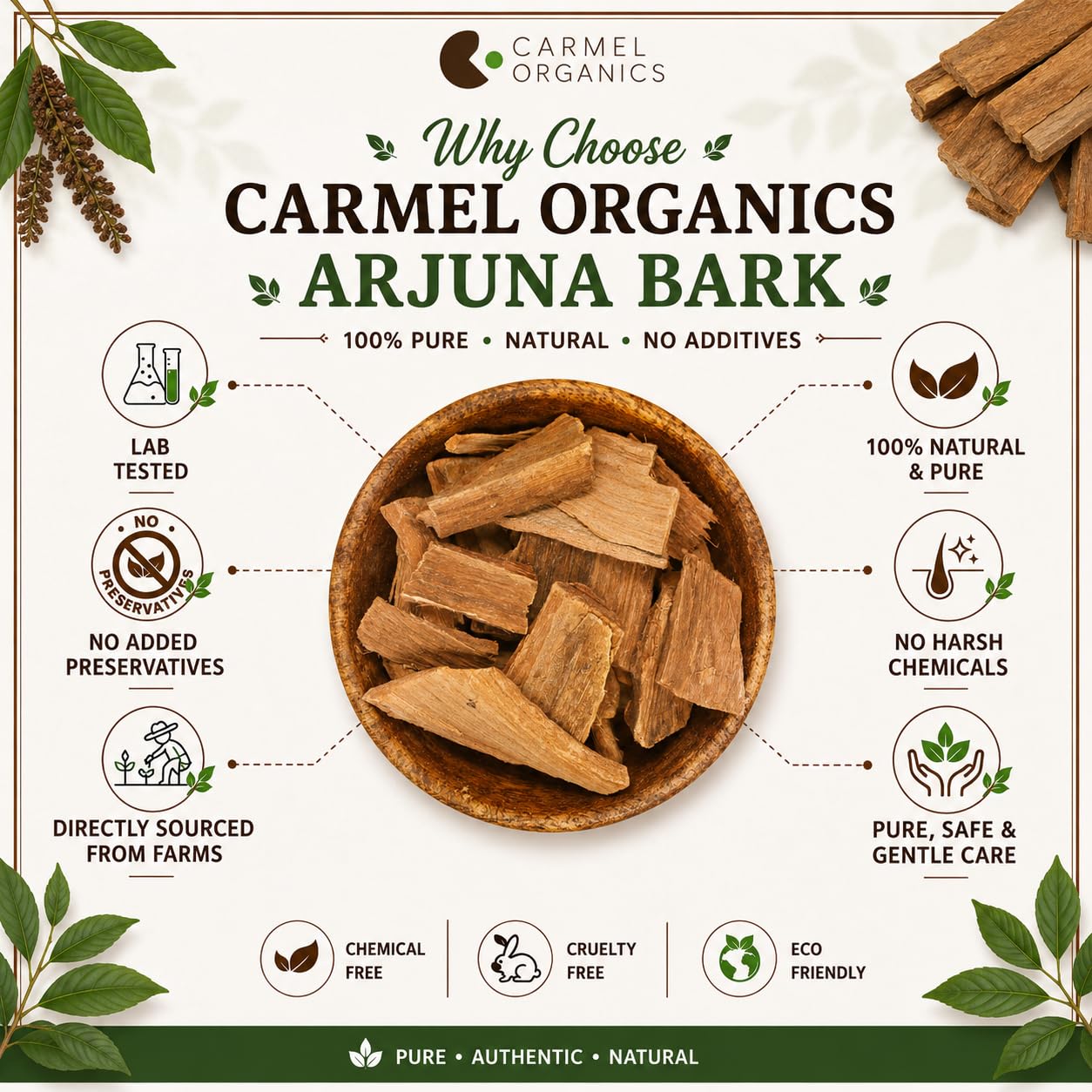 CARMEL ORGANICS Arjun ki Chaal 350 g Raw 1