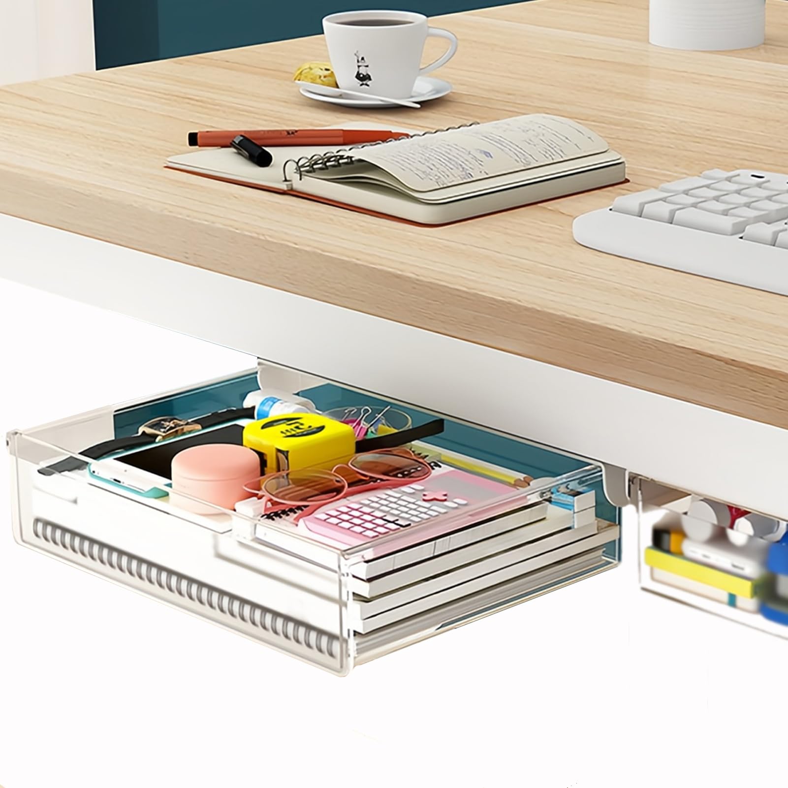 Bisofice boîte de rangement pour bureau pour ranger les dossiers encombrants