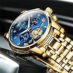 OLEVS Montres pour Hommes Robe Montre avec Jour Classic Wrist Montres Multifonction Lumineux Hommes Acier inoxydable Wrestwatch Water Resistant Chronographe Hommes Business Watches
