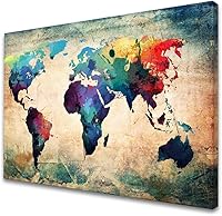 Vista 1 de Baisuartwallart - Cuadro con impresión de pintura de arte abstracto sobre lienzo, con marco para la pared.