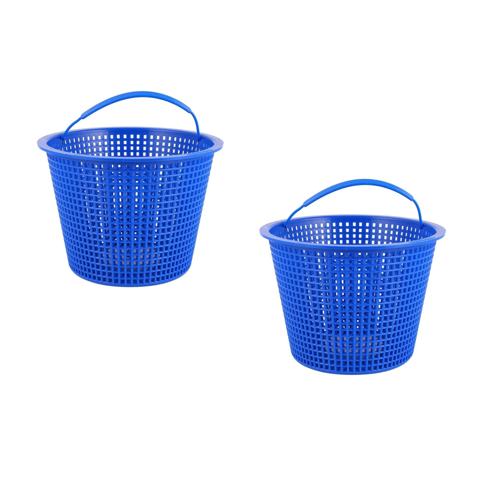 HEMOTON Lot de 2 Paniers de Rechange Bleus pour Écumoire de Piscine, pour Le Retrait Et Le Nettoyage des Feuilles Et Débris.