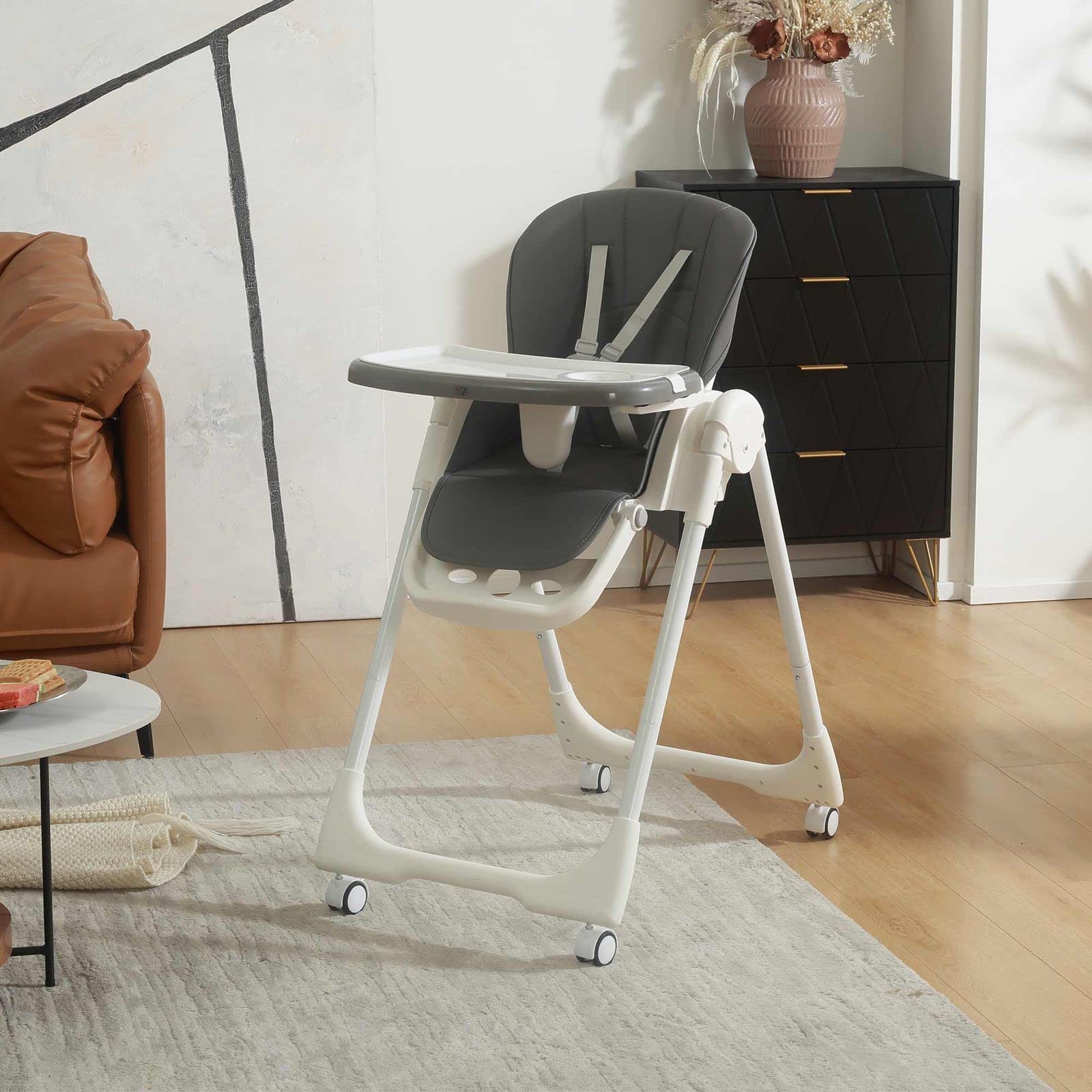 Baby Vivo Trona de bebe Silla para Niños con Bandeja para Niño de 6 meses a 3 años Tippy Stardust