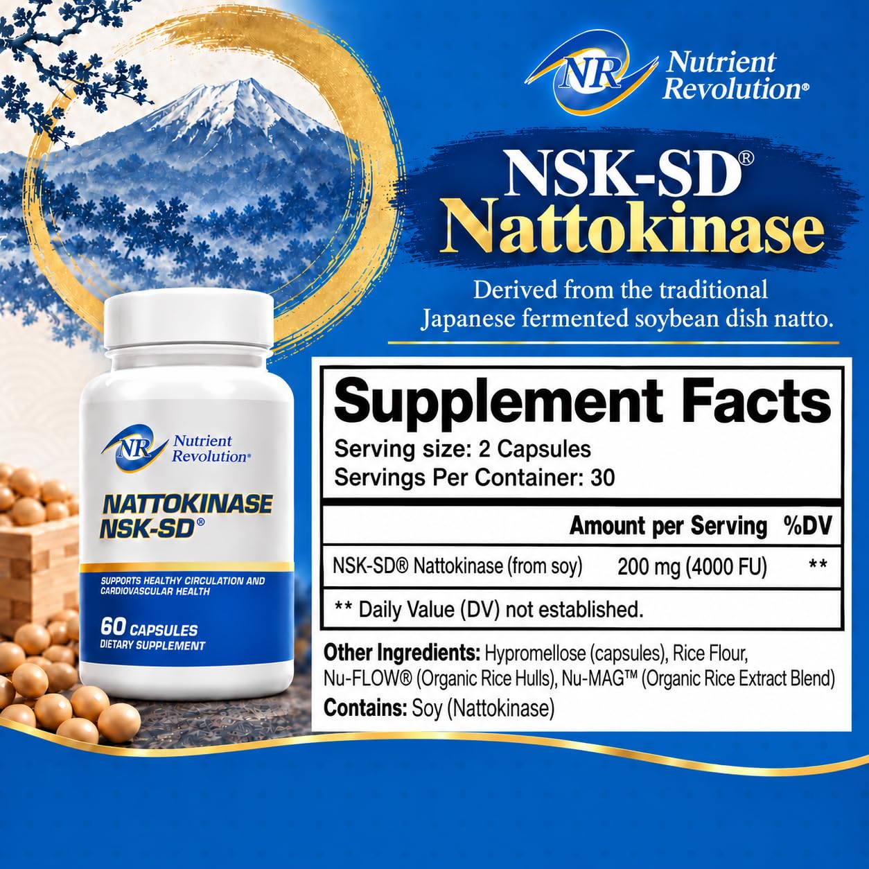 NSK-SD Nattokinase - Cardiovascular Support - High Potency Nattokinase Supplement - Optimizes Circulation, Non-GMO, Vegetarian, JHFA & JNKA Recognized - 60 Ct — Amazon image 6