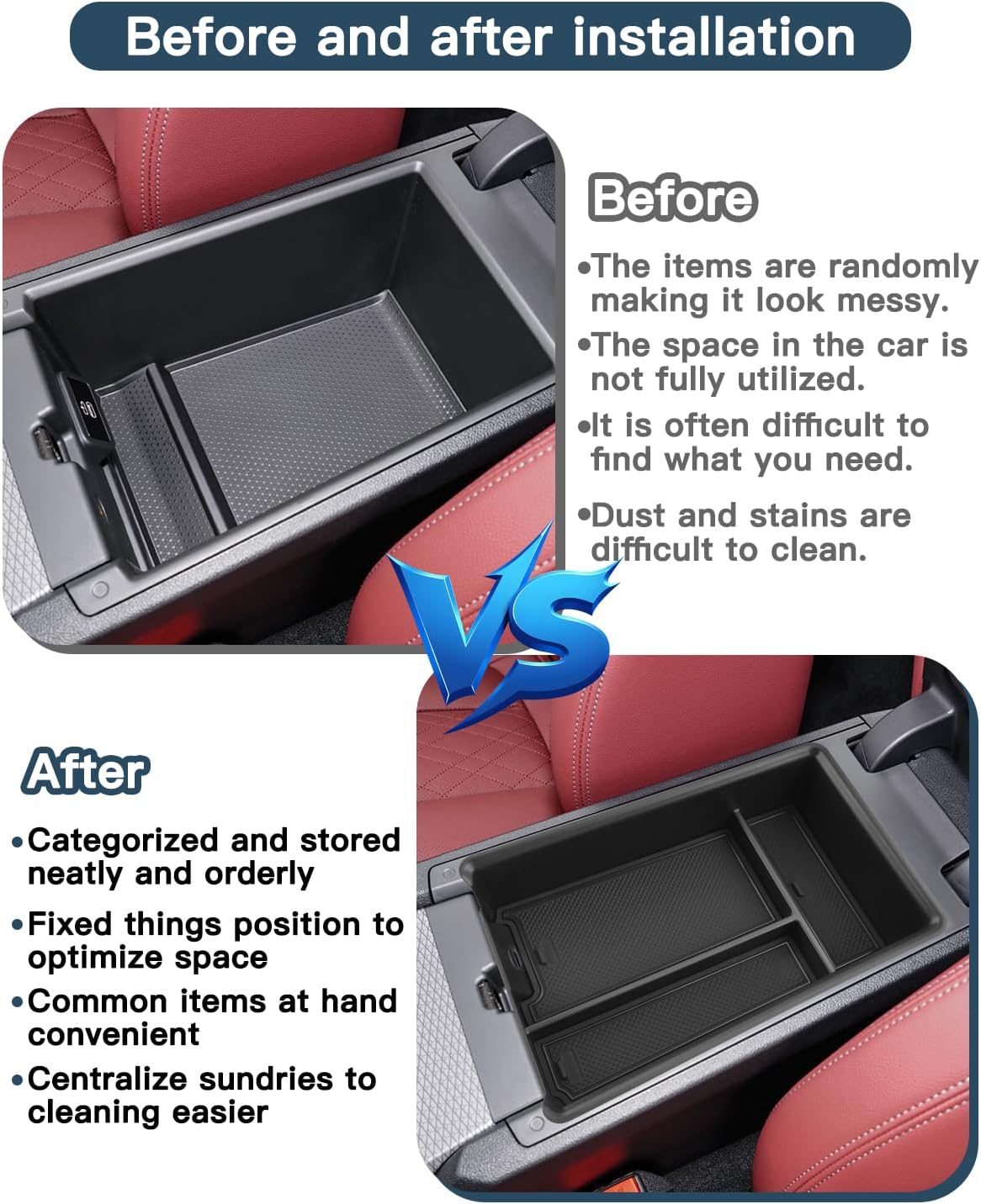 430i/M440i/M4/330i/330i xDrive Center Console Organizer for BMW 3 Series & 4 Series Accessories Console Organizer Compatible with (2019~2026)BMW 430i/M440i/M4 Coupe & (2023~2026) 330i/M340i/M3 Sedan