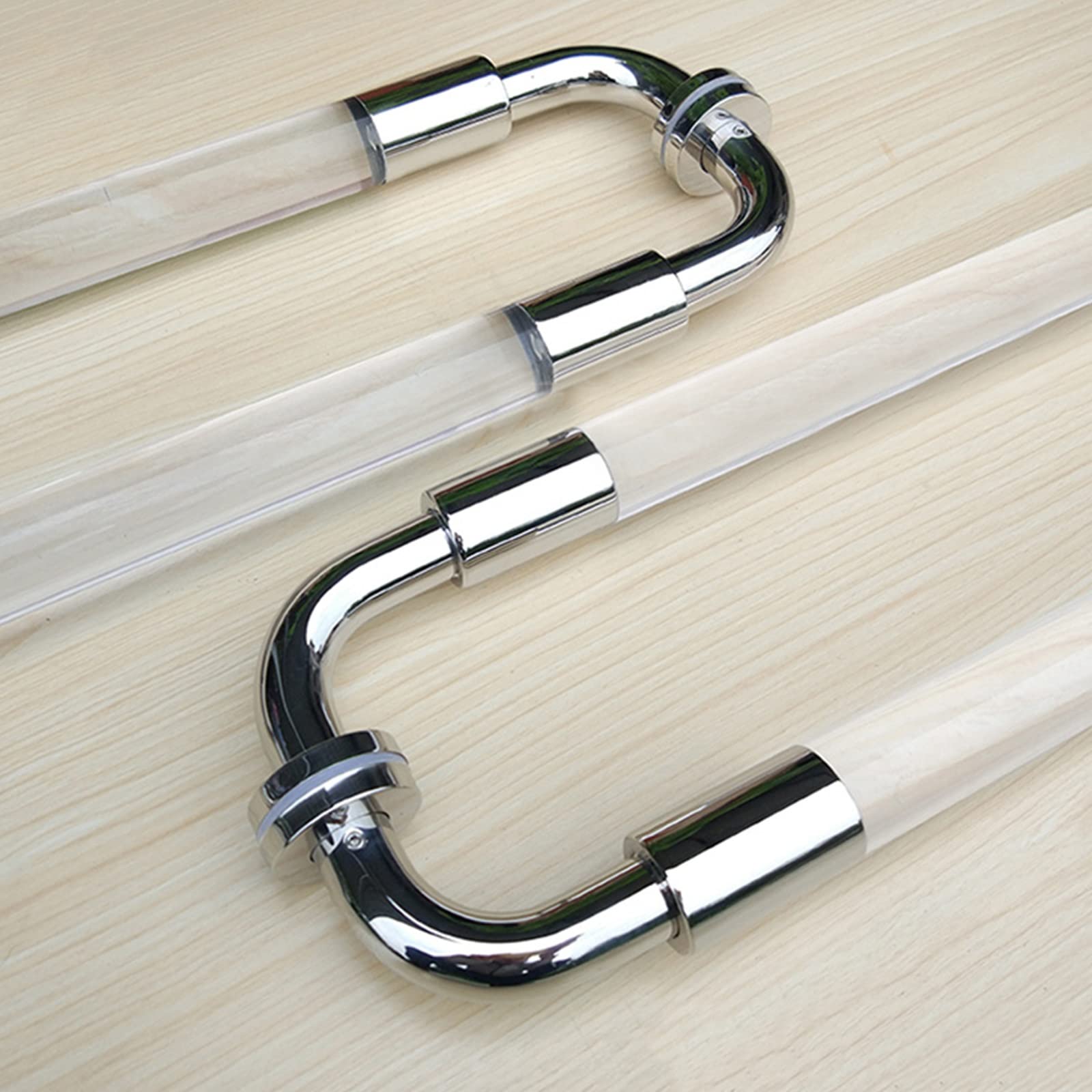 Manija de Acero Inoxidable para Puerta corrediza de Vidrio - Tirador de acrílico Transparente de Doble Cara para Entrada, mamparas de Ducha, herrajes para Puertas Principales - Diseño durade