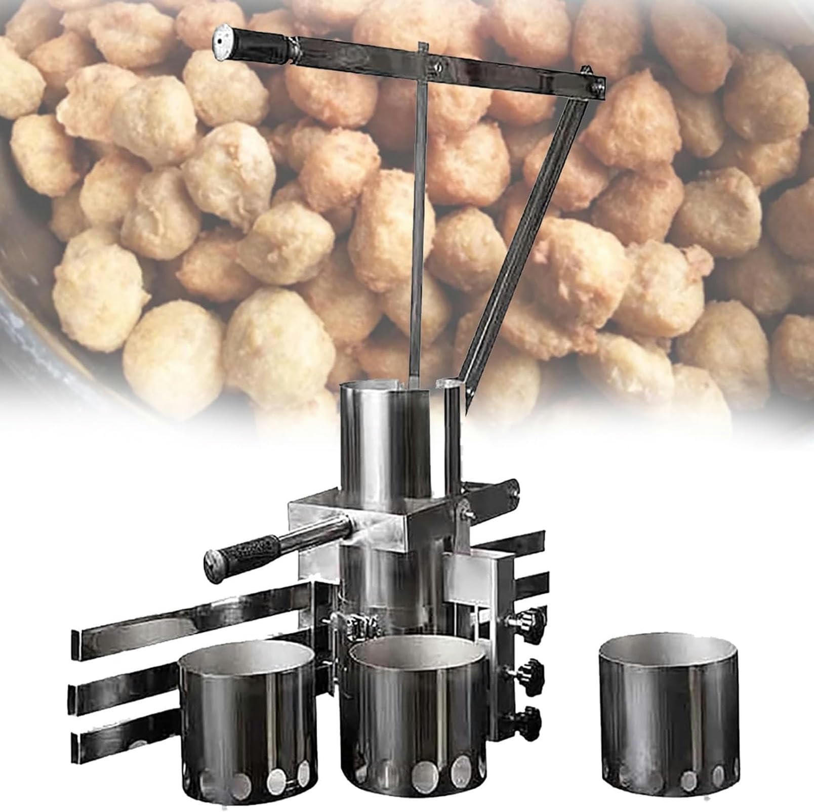 AYCDL Stainless Steel Meatball Maker, Meatball Forming Machine, Vegetable Meatball Tool, for Shrimp Ball and Fish Ball,Barreldiameters16cm,Barreldiameters16cm