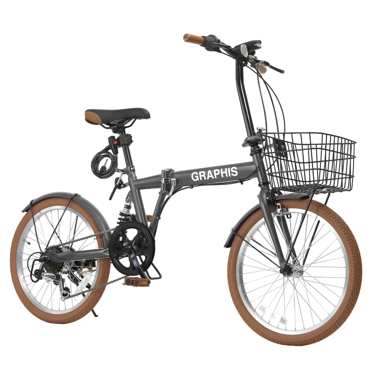 Amazon | GRAPHIS(グラフィス) 折りたたみ自転車20インチ 6段変速 GR