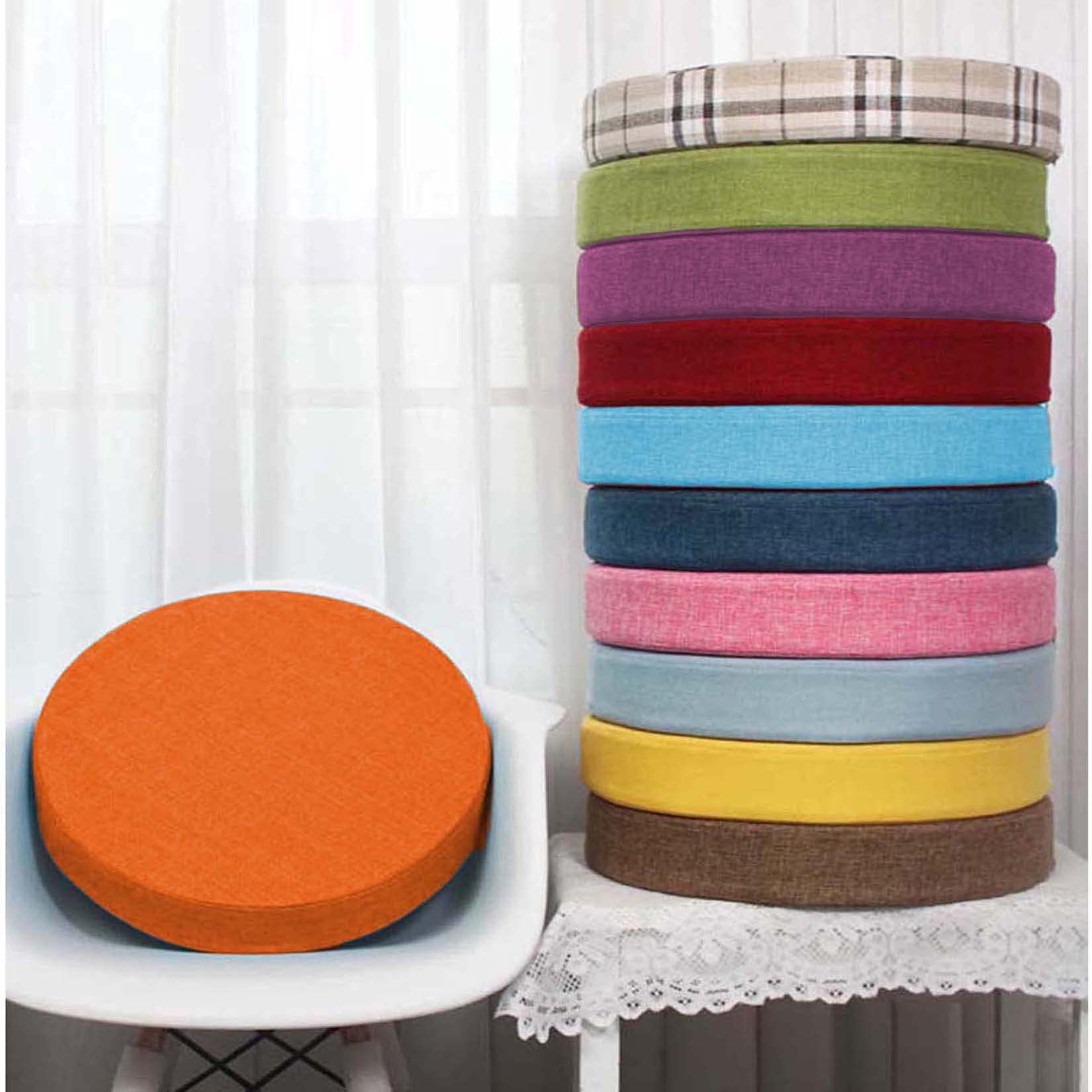 Coussin de chaise rond contre l'assise dure épaisseur 8 cm rouge