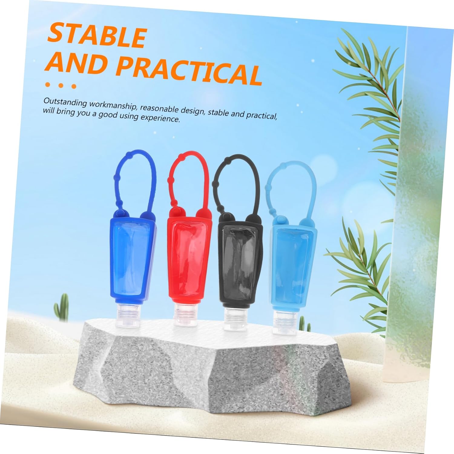 Ipetboom 20pcs Leakproof Squeeze Bottle Travel Keychain Hand Travel Bottle for Lotion Shampoo Hand Soap Random Color