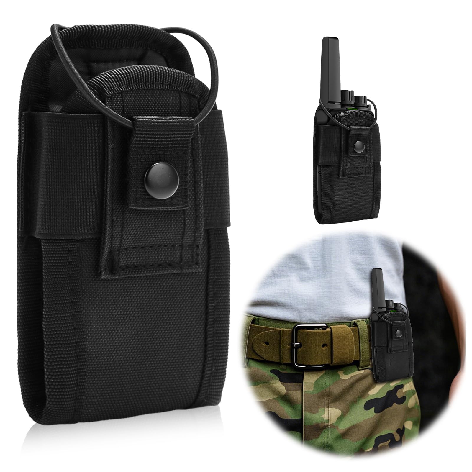 Porta Radio Cinturone Custodia Walkie Talkie Tattica Fondina Multifunzionale