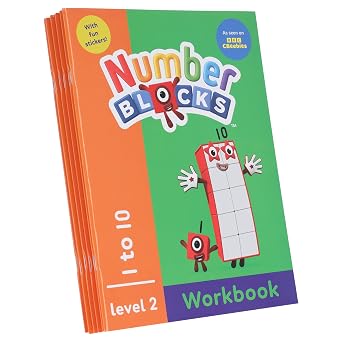 Numberblocks and Alphablocks Orange Level 2 Workbook Collection for Ages 3-5 – 6 Educational Maths and Phonics Activity Books with Fun Stickers ... Orange Level Workbook Set (6 books))