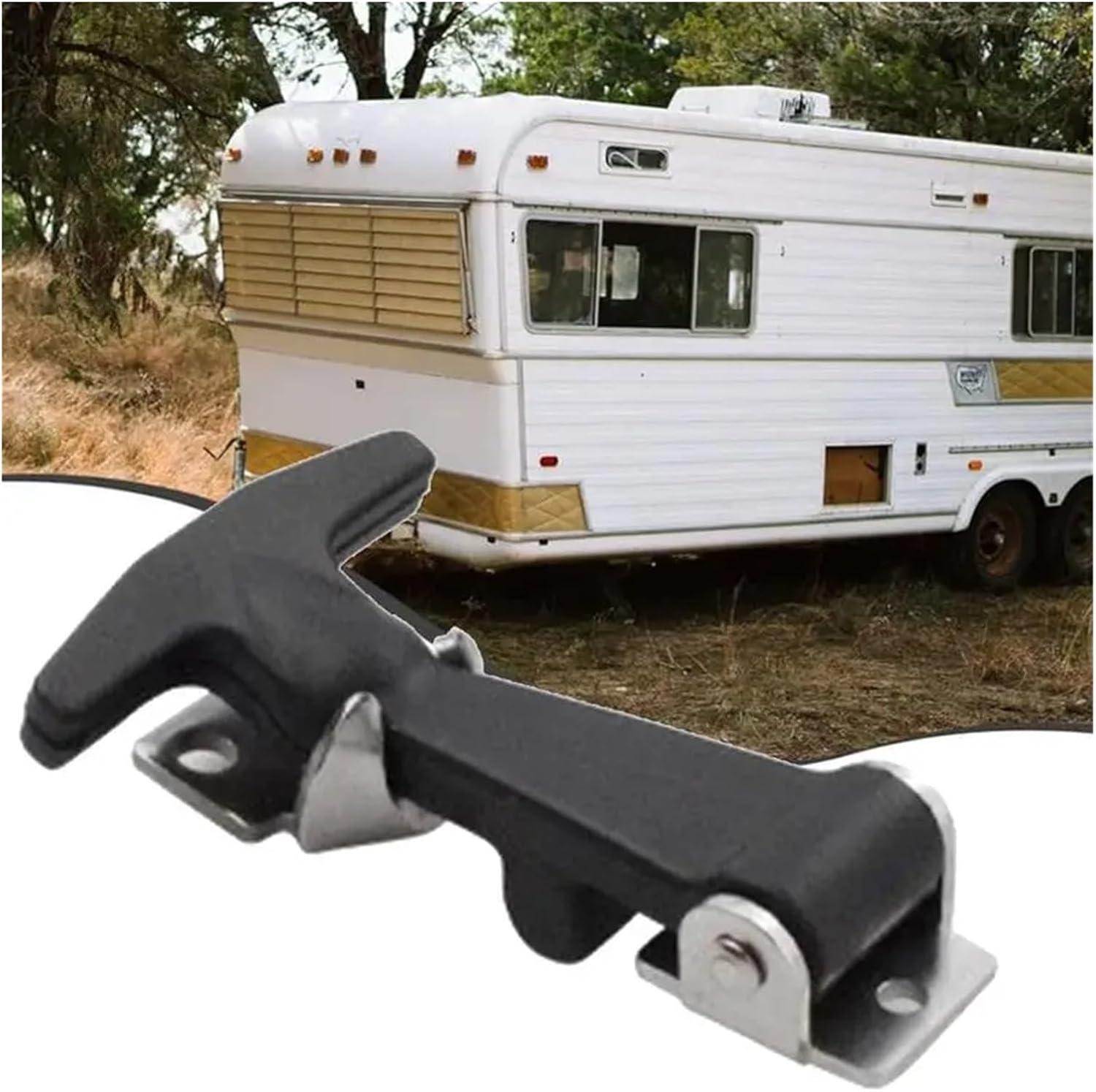 Rubber Latch 4Pcs Hood Catch with Bracket Elastic Stainless Steel Flexible T-Shaped Drawer