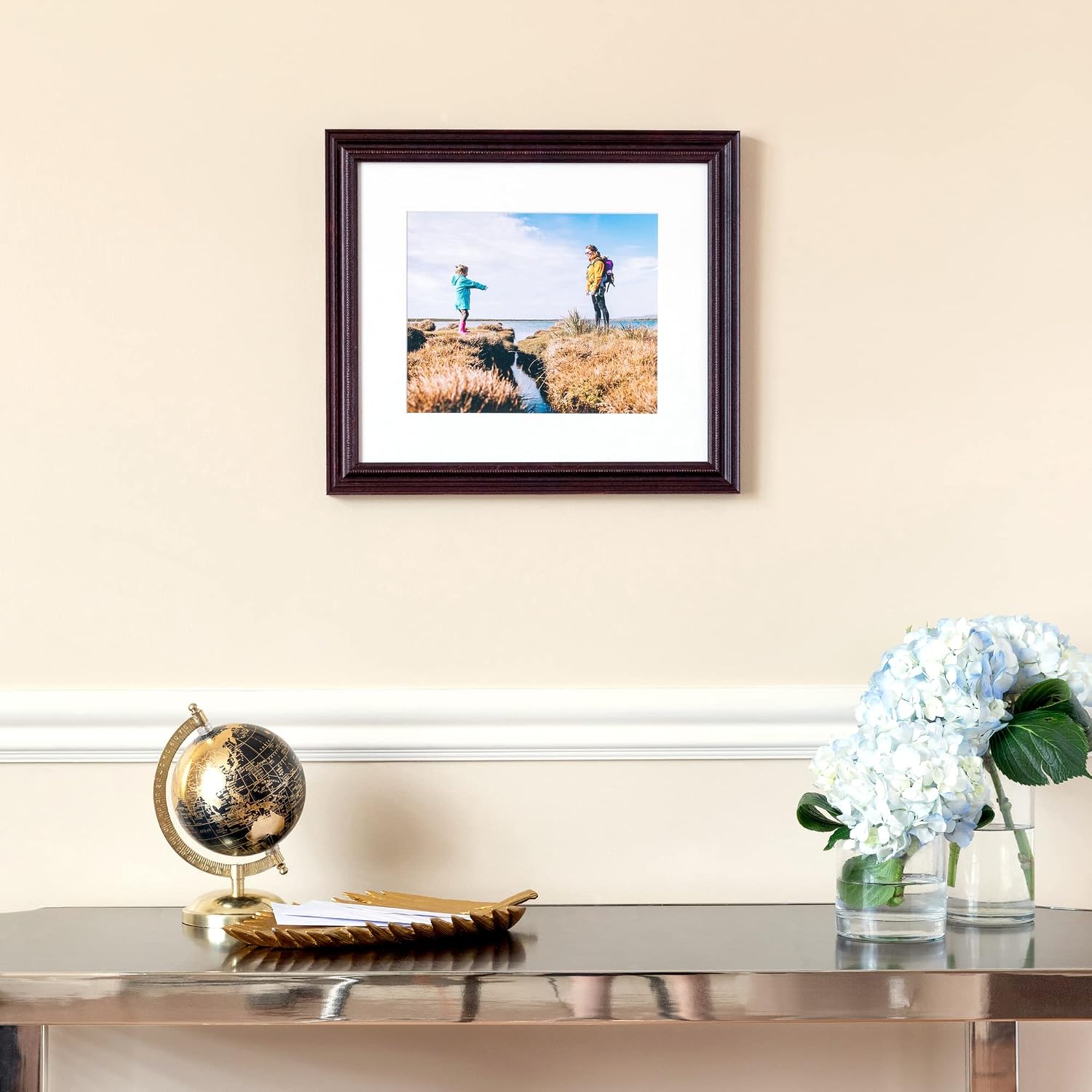 ArtToFrames 9x9 inch Dark Cherry Stain Wood Picture Frame, WOM0066-81375-YCHY-9x9