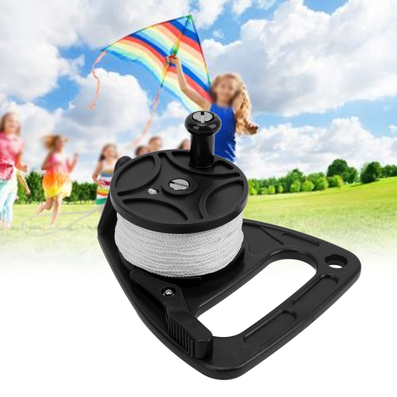 Dive SMB Reel, 150ft Scuba Diving Reel Spool Heavy Duty Powerful Multi Purpose Safety for Underwater Diving(Black and White) - Image 4