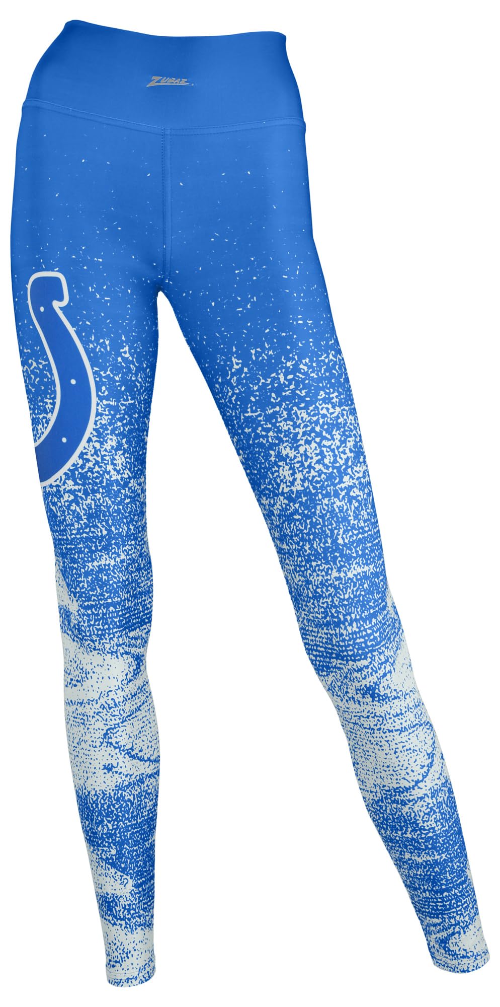 Zubaz Officially Licensed Women's NFL Static Fade Legging, Indianapolis Colts, Size Medium
