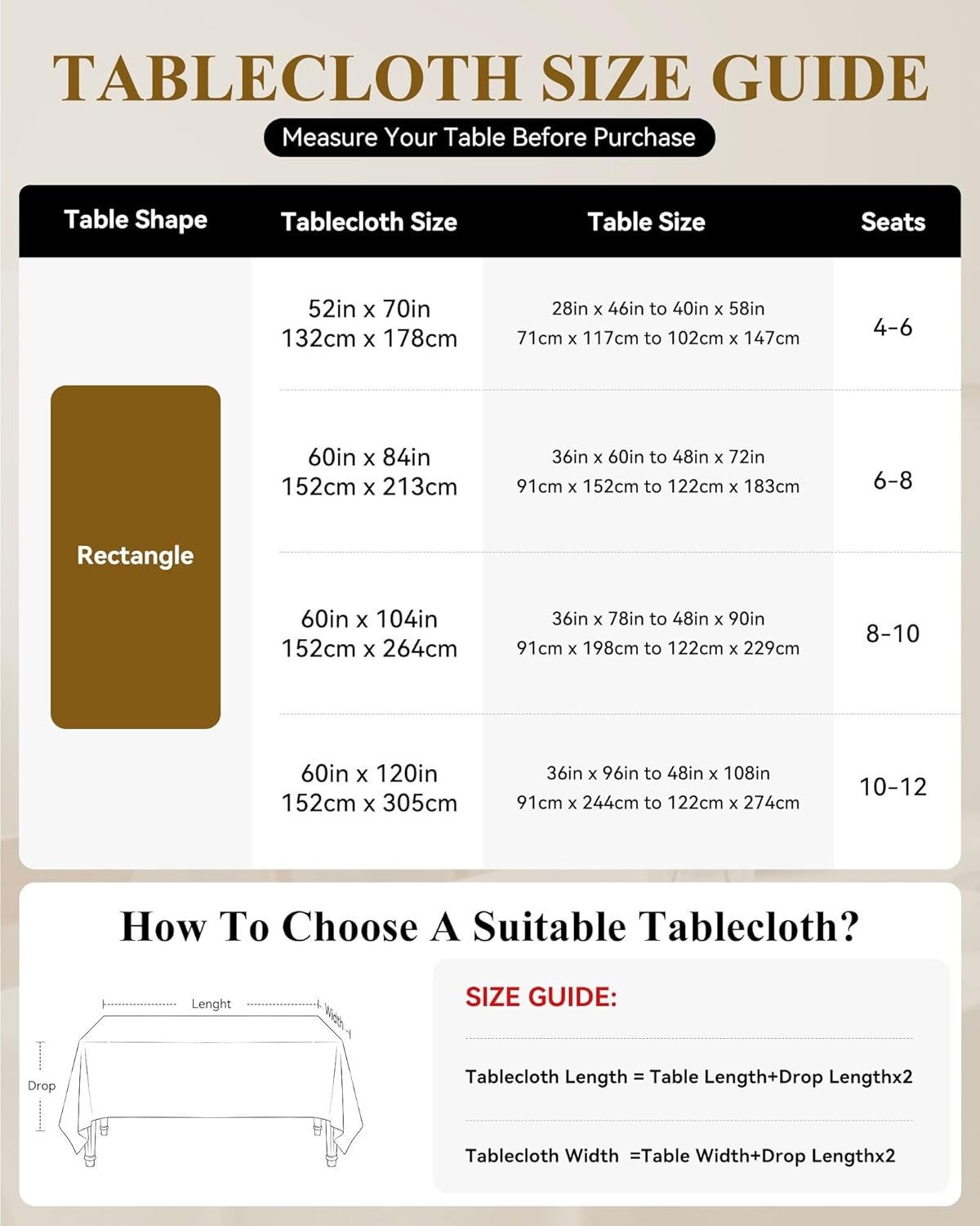 Modern Vinyl Tablecloth with Flannel Backing for Rectangle Tables, Waterproof Stain Resistant Non-Slip Wipeable Wrinkle-Resistant Table Cloth for Kitchen Dining Picnic Party 60 x 84 Inch