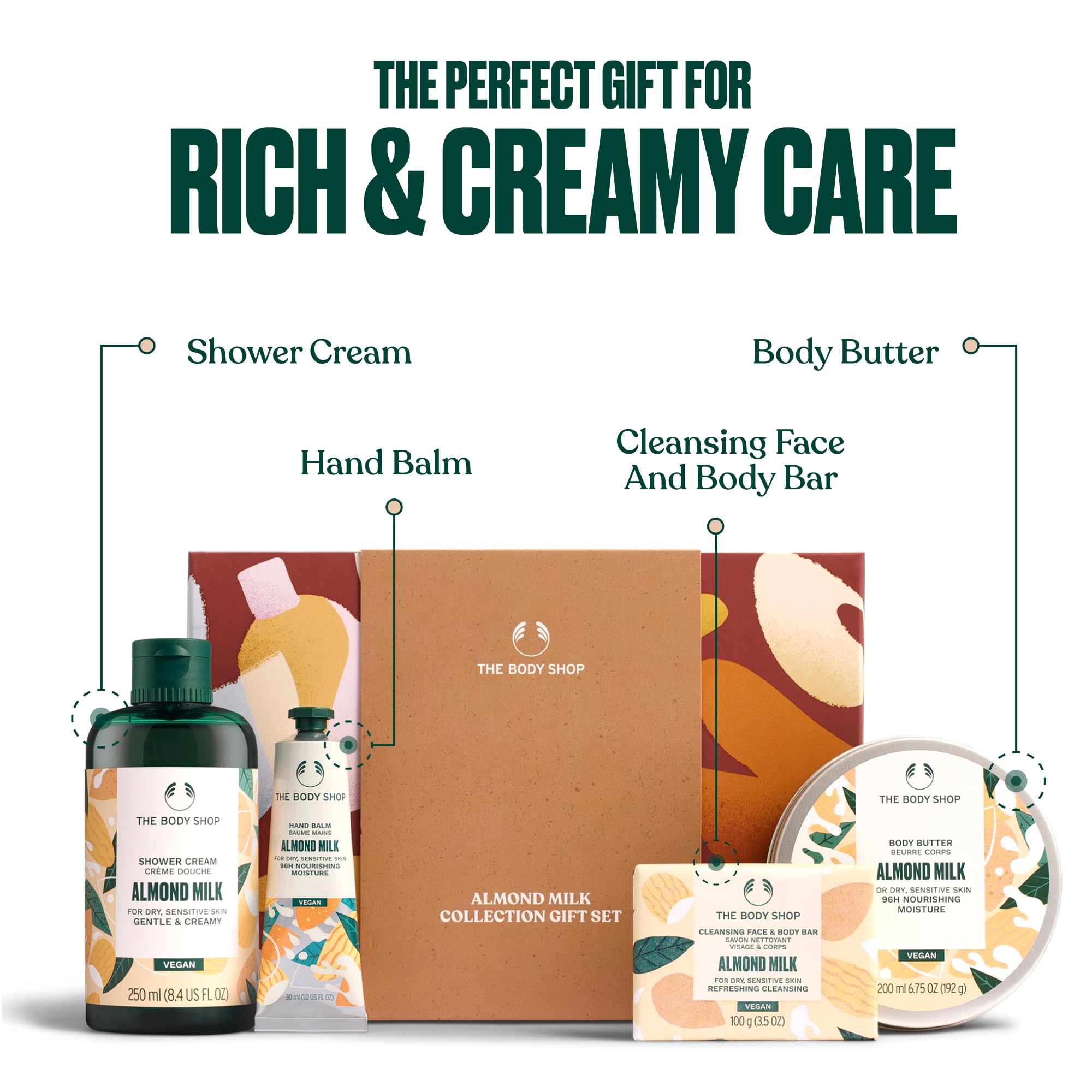 The Body Shop Strawberry Essentials Geschenkset (Duschgel 250 ml + Body Yogurt 200 ml + Handcreme 30 ml), fruchtiges, festliches Trio mit saftigem Erdbeerextrakt, erfrischende & feuchtigkeitsspendende