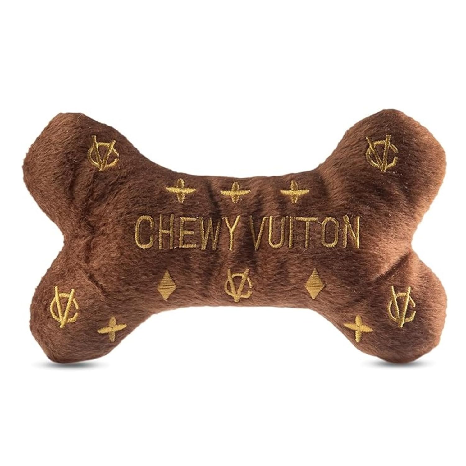 Dog Diggin Designs Runway Pup Collection Unique Squeaky Parody Plush Dog Toys Pr t- -Porter Dog Bones Balls