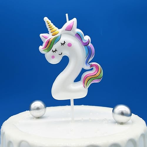 Miniatura 9 de DERVENTA Juego de velas de cumpleaños con número de unicornio y unicornio (número de unicornio, 6)