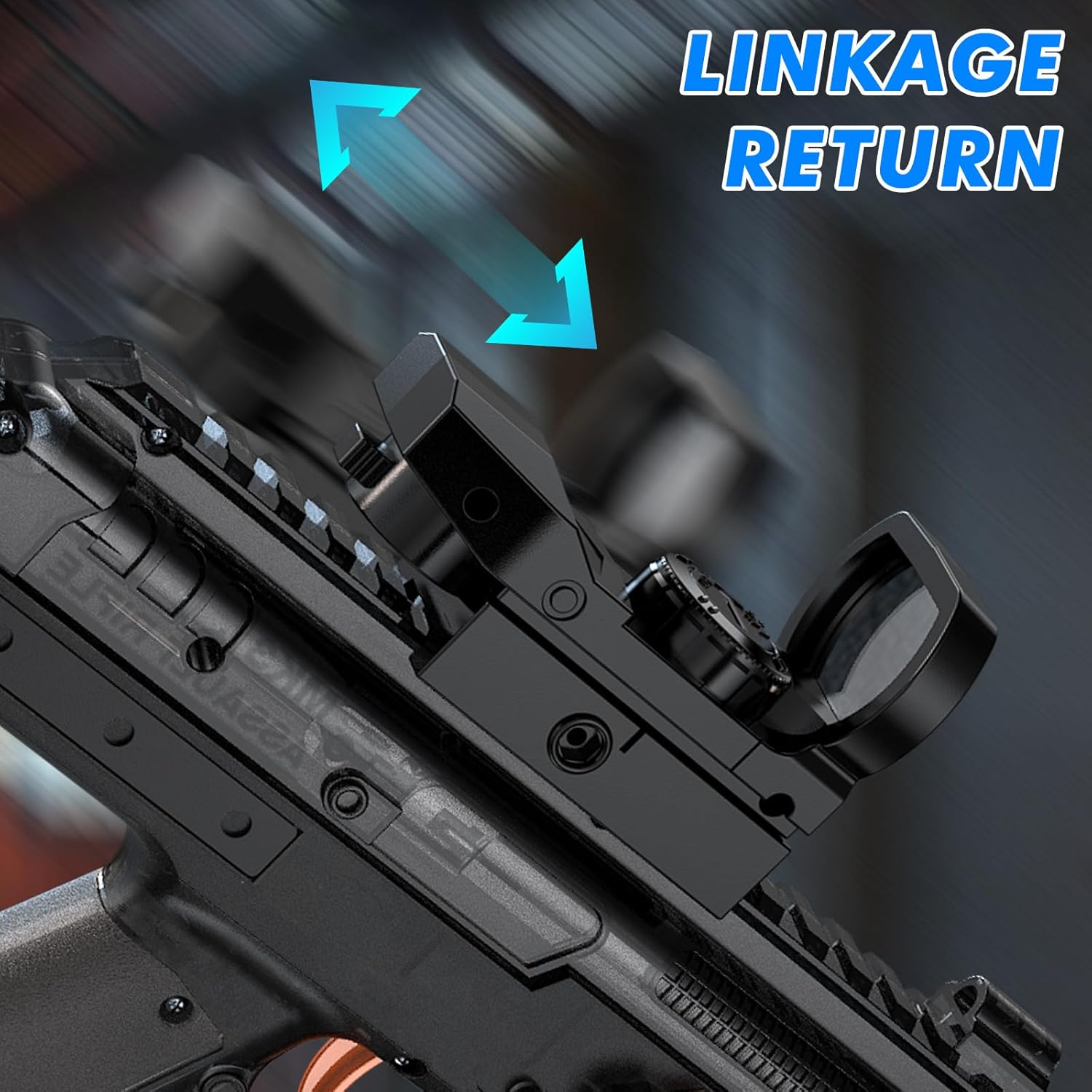 Electric Water Gun for Adults Kids, Automatic Squirt Gun with 33FT Range, Watergun with Flashing Muzzle, Summer Outdoor Water Pistol Pool Beach Party Toys for Boys Girls, Black