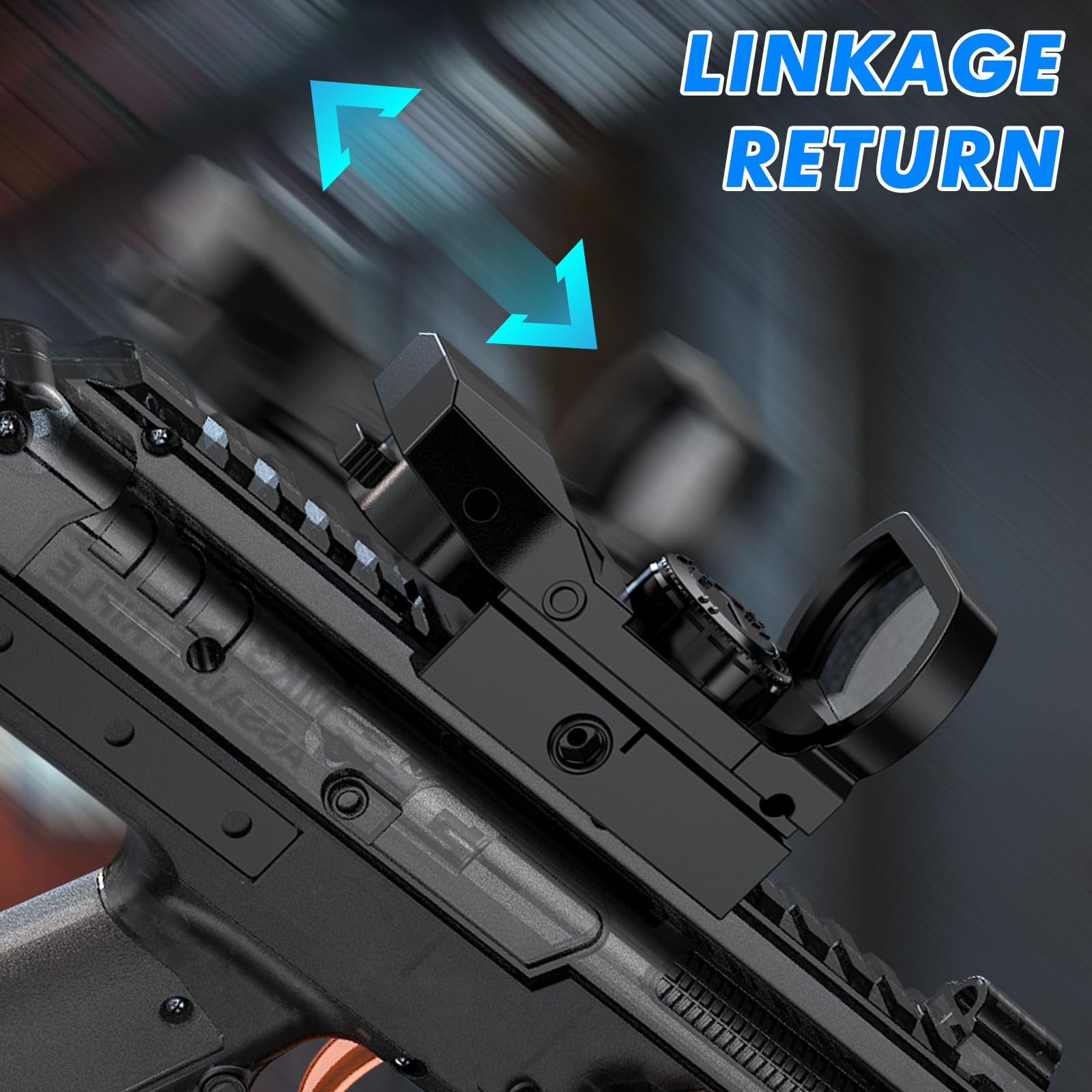 Electric Water Gun for Adults Kids, Automatic Squirt Gun with 33FT Range, Watergun with Flashing Muzzle, Summer Outdoor Water Pistol Pool Beach Party Toys for Boys Girls, Black - 5