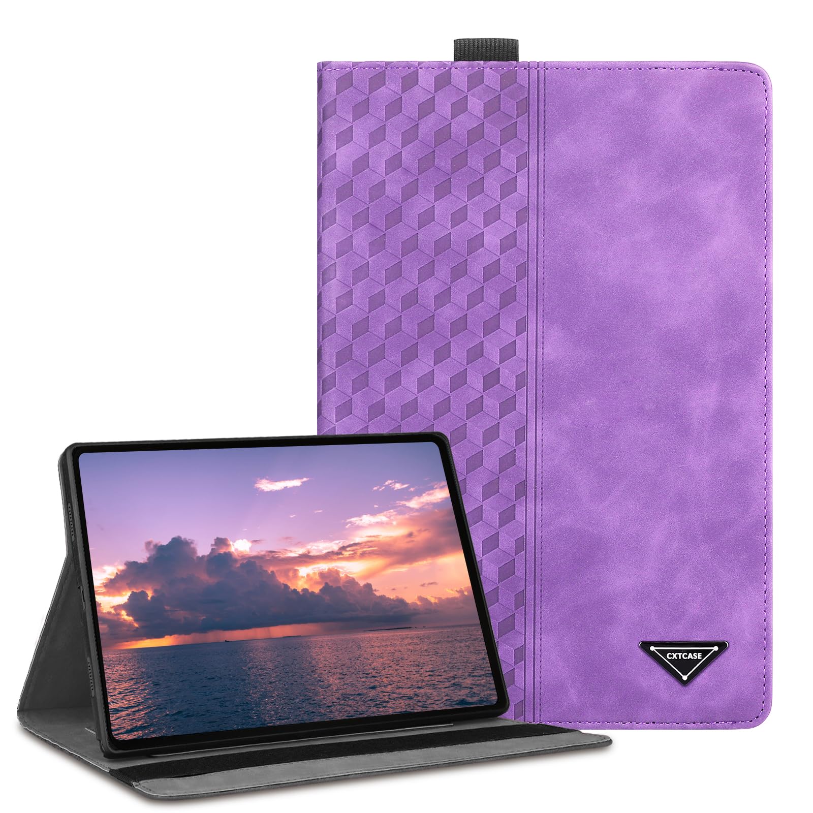 CXTCASE Hülle für Xiaomi Redmi Pad SE 8.7 Zoll 2024, Multi-Winkel Folio Flip PU Lederhülle Smart Cover Case Schutzhülle für Xiaomi Redmi Pad SE 8.7, Violett