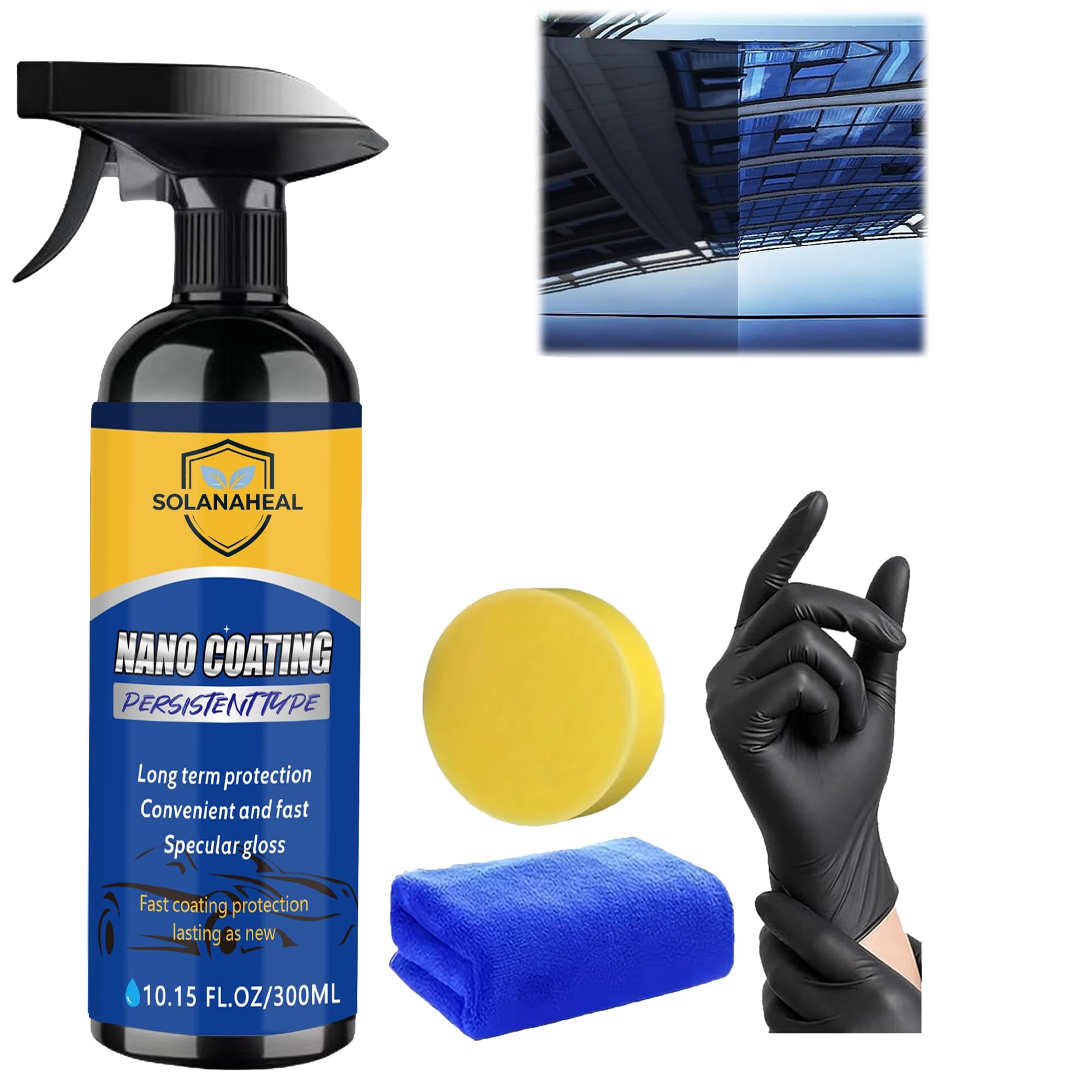 Ceramic Coating for Cars, Hydrophobic Ceramic Spray with UV Protection