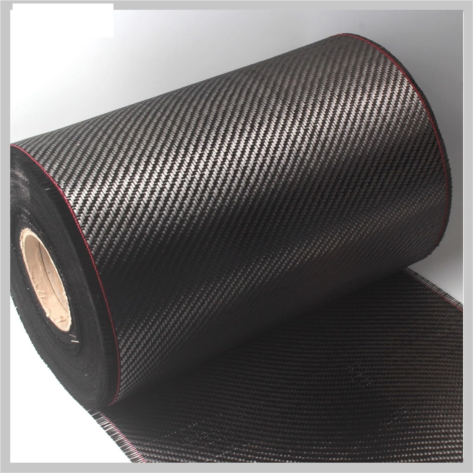 Rotolo di tessuto in fibra di carbonio, Tessuto in fibra di carbonio 3K Twill Weave 200 g 31 cm x 3,2 m Nero