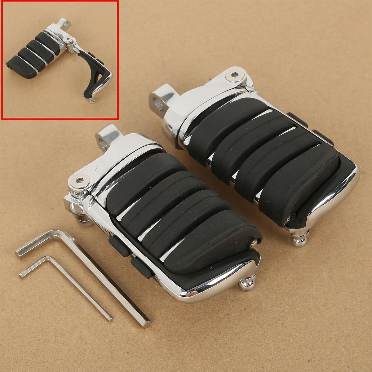Green-L Switchblade Male Mount Footpegs Foot Rest Pedal Fit for Harley Touring Sportster Softail Dyna