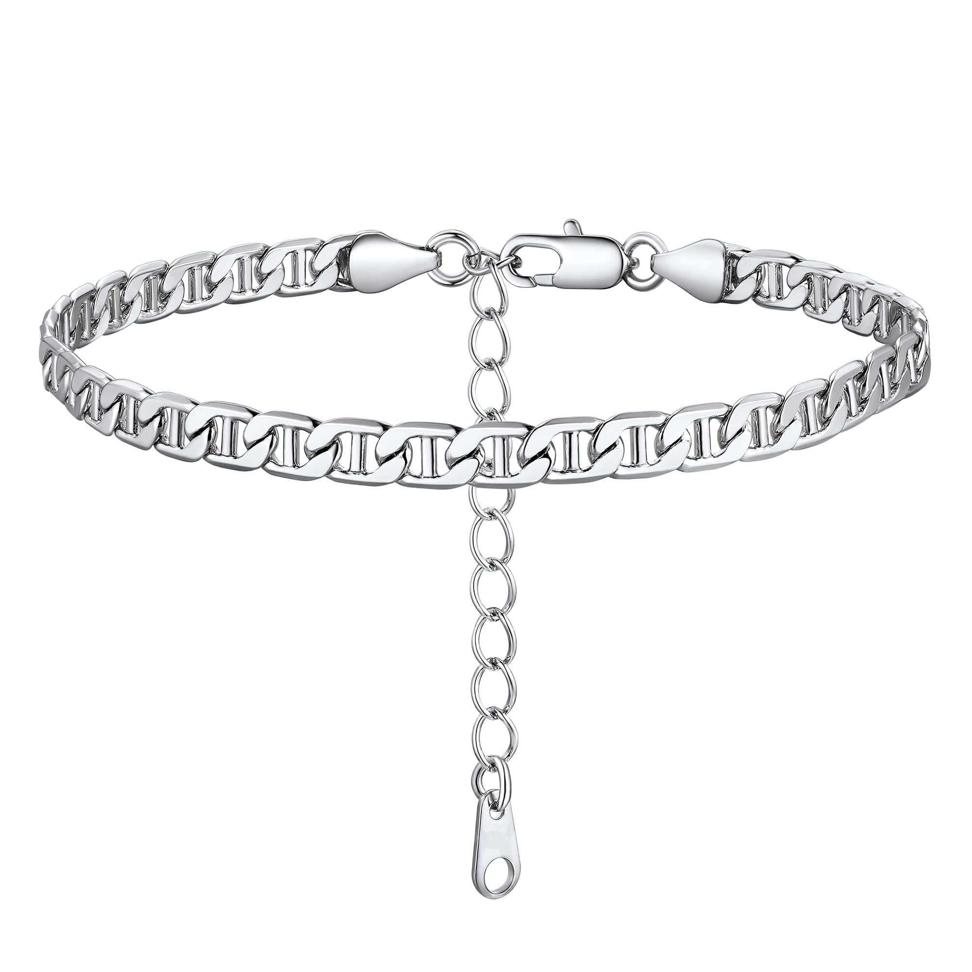 FOCALOOK 14K Gold Plated Anklets for Women, Plus Size Anklet Bracelet Chain