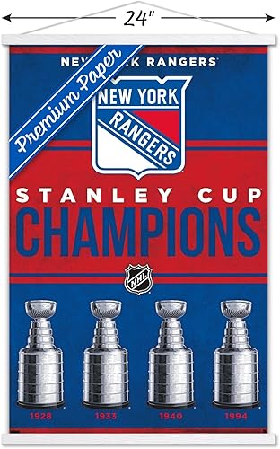 Miniatura 9 de Trends International NHL New York Rangers - Póster de pared con marco magnético de Champions 23